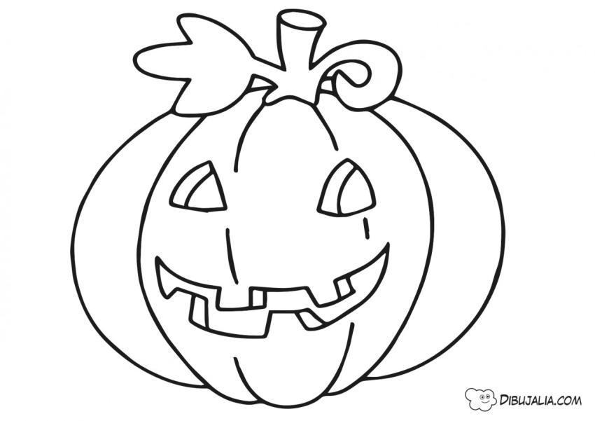 Calabaza con tallo para halloween