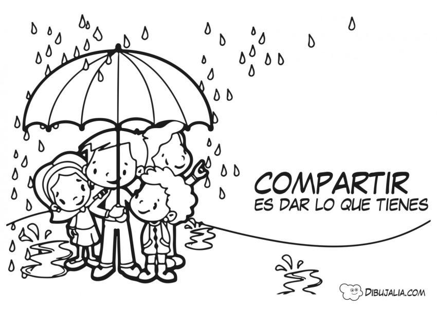 Compartir es dar - Niños compartiendo