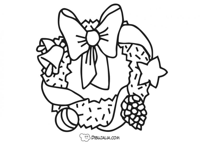 Corona adornos y estrellas