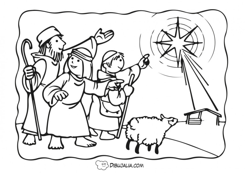 Anunciacion pastores y la estrella Belén