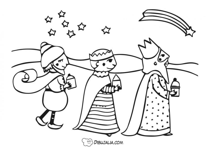 Reyes magos siguen la estrella