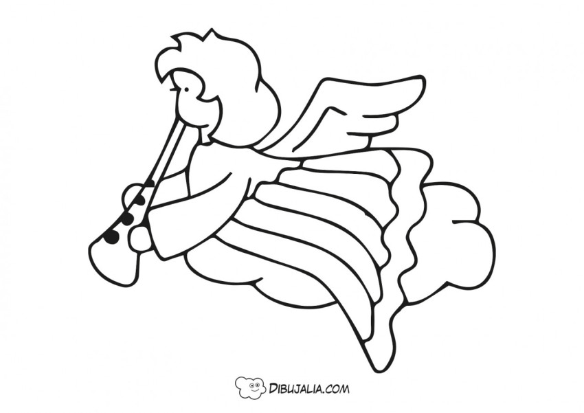 Ángel tocando la flauta
