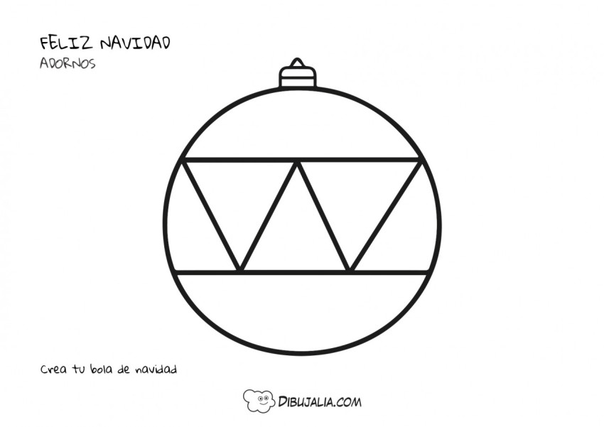 Bola de navidad con triángulos