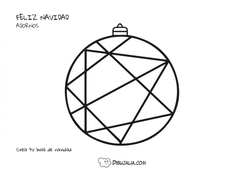 Bola de navidad líneas diagonales