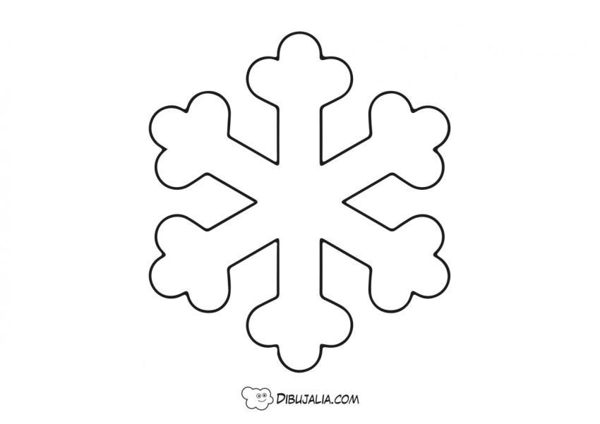 Silueta copo nieve