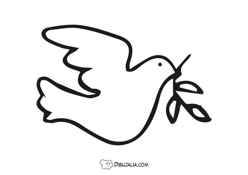 Paloma de la Paz con ramita