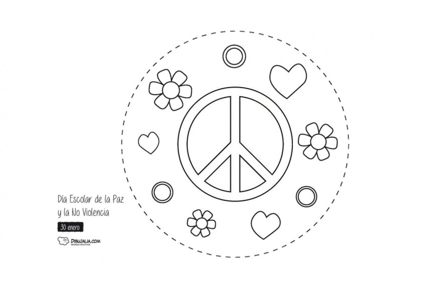 Cartel Dia Escolar de la Paz