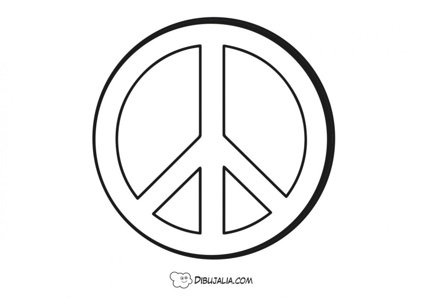 Símbolo de la paz por hippie