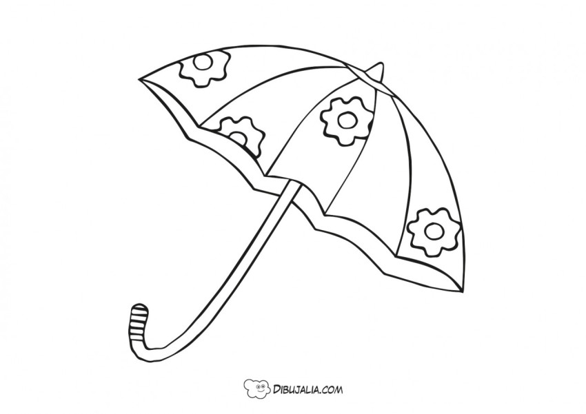 apilar cobertura físicamente Paraguas de flores - Dibujo #843 - Dibujalia - Dibujos para Colorear y  Recursos Educativos
