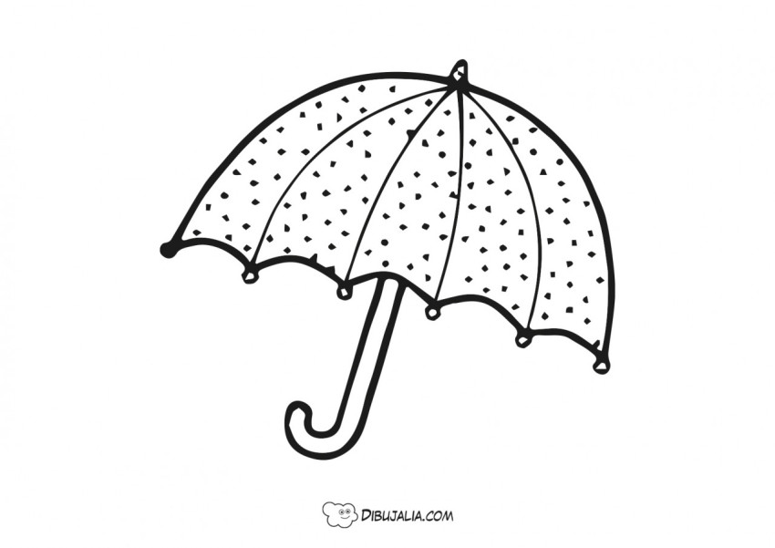 Separar Perfecto Hostil Paraguas de puntitos - Dibujo #846 - Dibujalia - Dibujos para Colorear y  Recursos Educativos