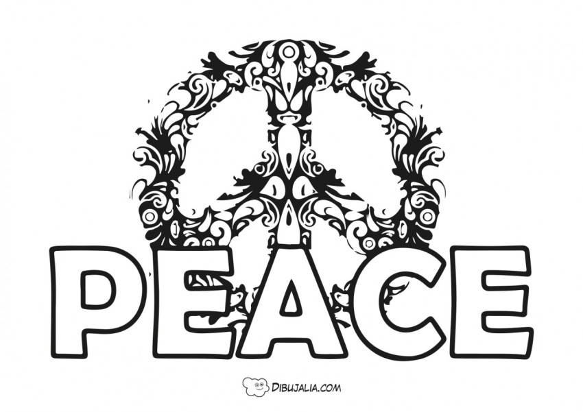 Cartel palabra Peace