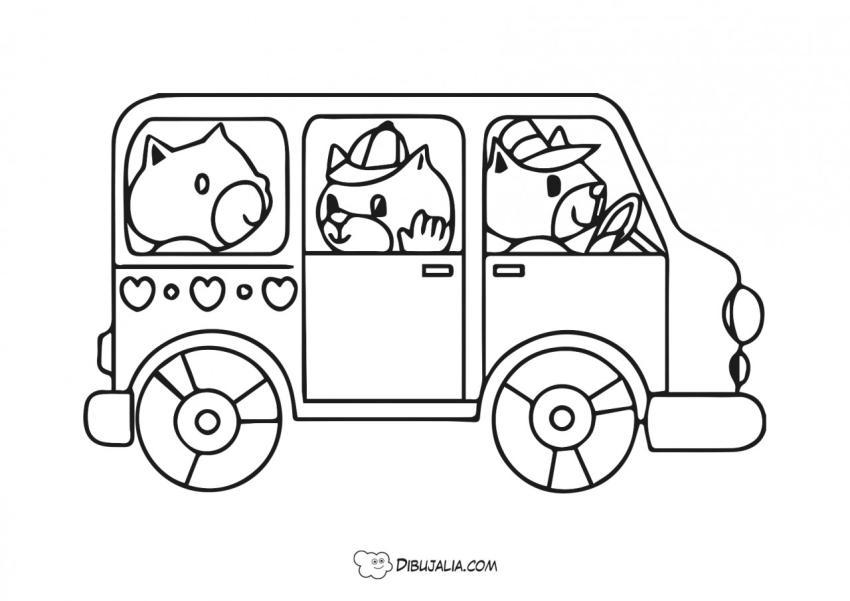 Mini Autobus con ositos