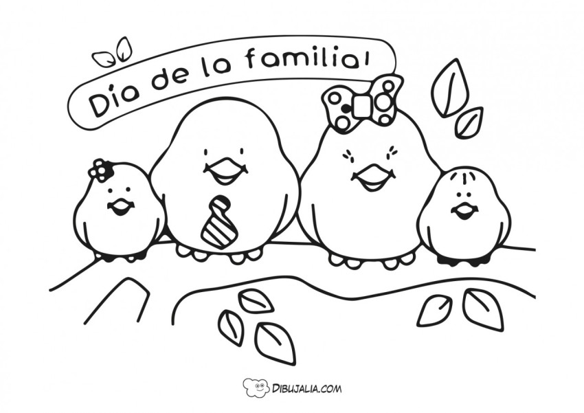 Día de la familia - Dibujo #976 - Dibujalia - Dibujos para Colorear y  Recursos Educativos