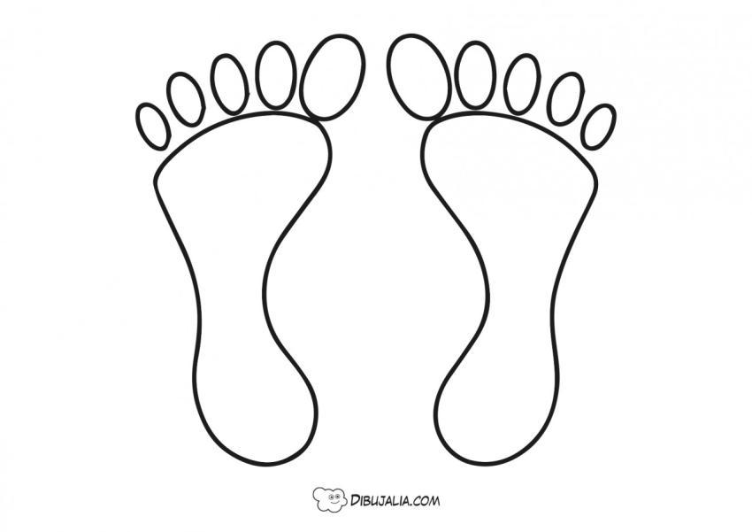 Plantilla para huellas de pies - Dibujo #991 - Dibujalia