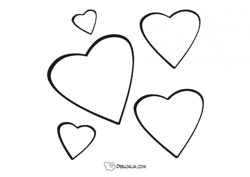 Siluetas de corazones