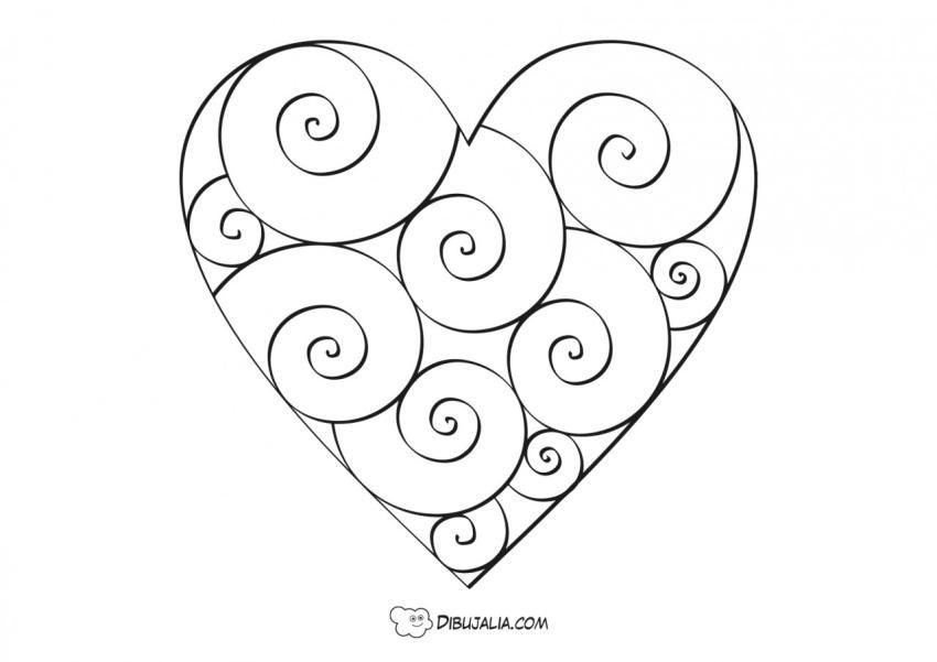 Corazón de espirales