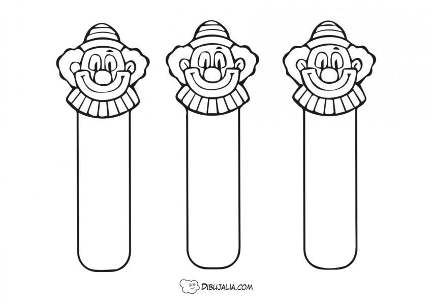 Marcapáginas payasos