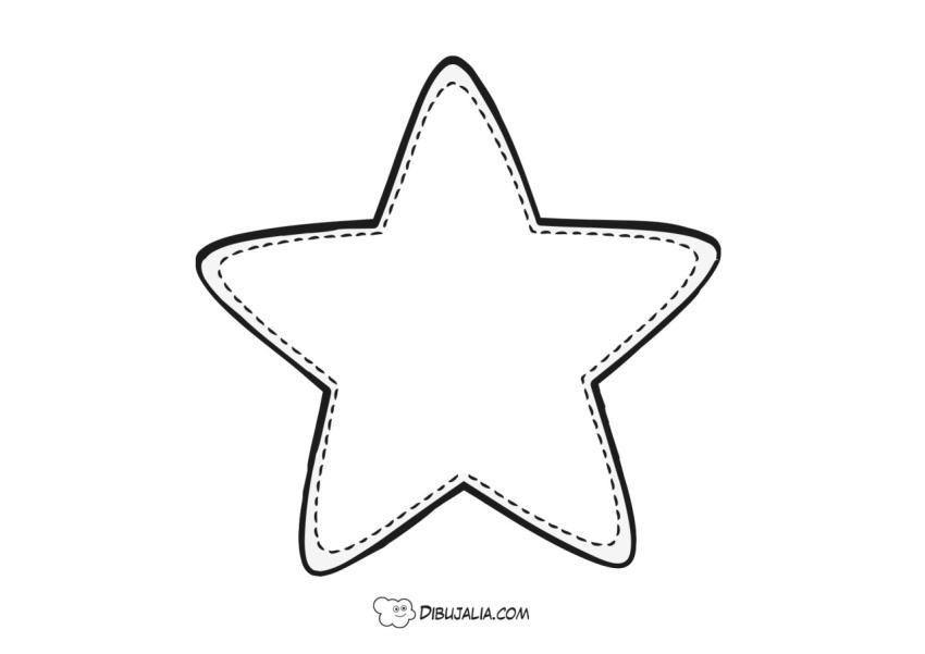 Silueta de estrella para decorar - Dibujo #1217 - Dibujalia