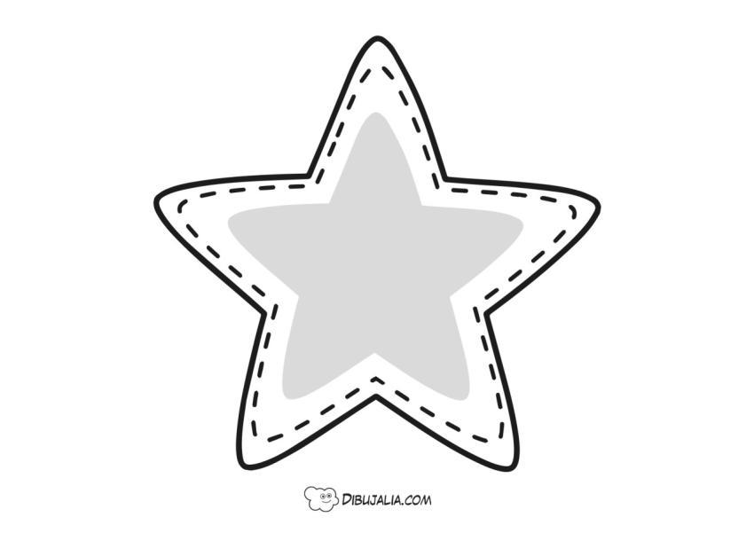 Silueta de estrella para decorar - Dibujo #1217 - Dibujalia