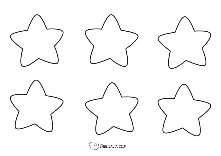 Plantilla estrellas de navidad - Dibujo #1218 - Dibujalia - Dibujos para  Colorear y Recursos Educativos