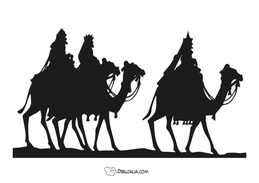 Siluetas de los Reyes Magos