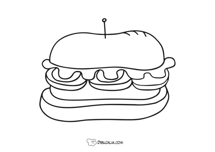 Dessin hamburger Hamburger dessin Coloriage kawaii