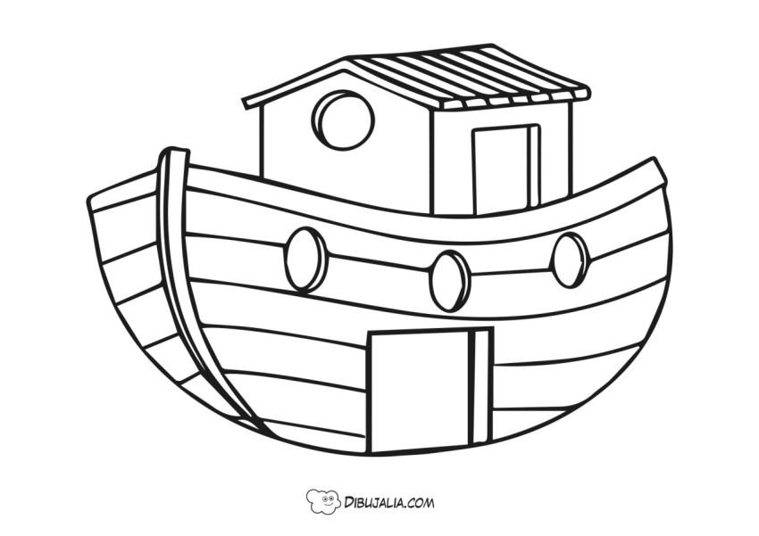 Barco de madera o arca - Dibujo #1584 - Dibujalia - Dibujos para Colorear y  Recursos Educativos