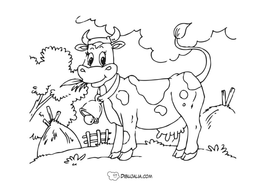 Vaca lechera contenta