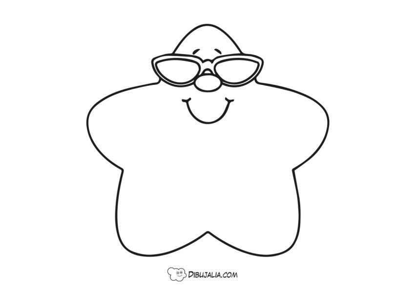 Estrella divertida con gafas de sol