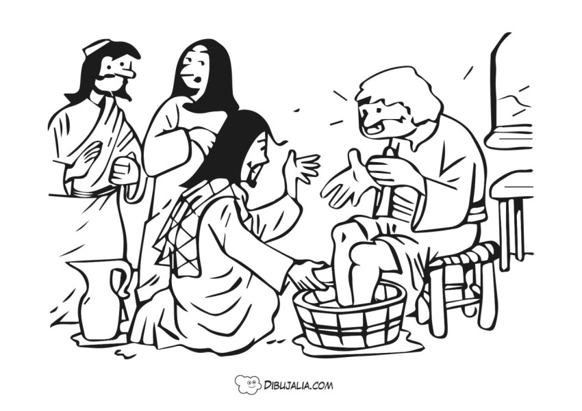 Jesus lavando los pies