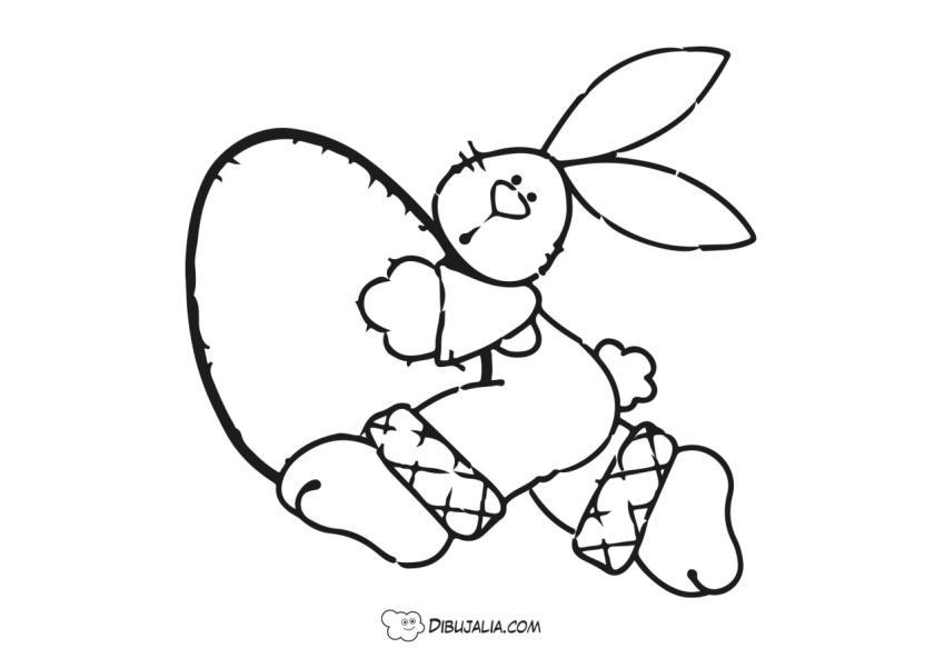 Conejo Huevo Pascua corre