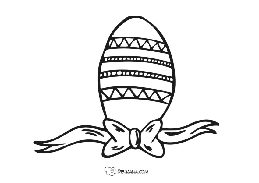 Huevo Pascua con lazo
