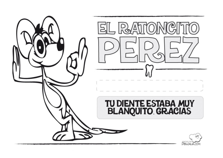 Tarjeta del Ratoncito Pérez