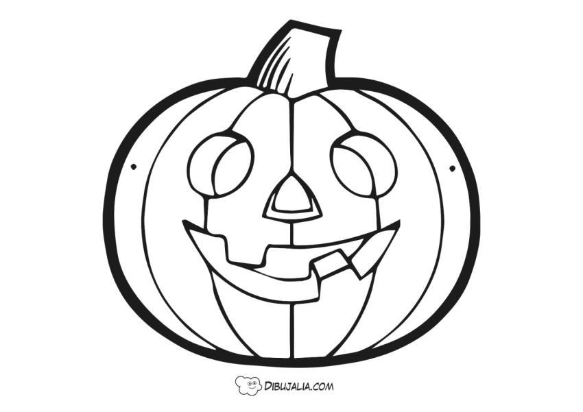 Una máscara de calabaza