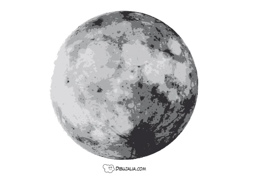 Luna llena con cráteres