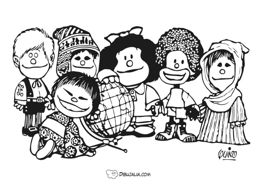 Mafalda Y Las Culturas Dibujo 2324 Dibujalia Los Mejores Dibujos