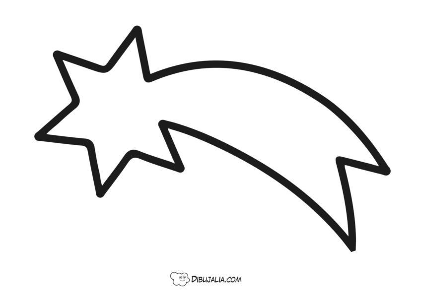 Plantilla de estrella de navidad - Dibujo #2341 - Dibujalia