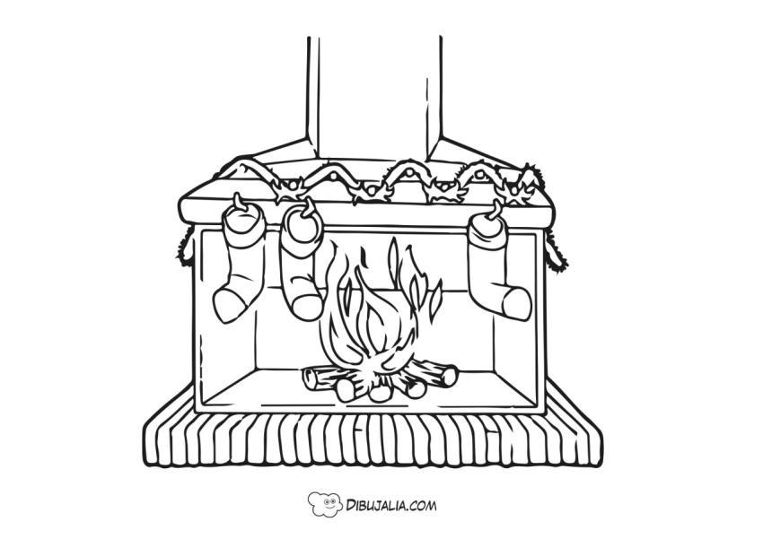 Chimenea en navidad