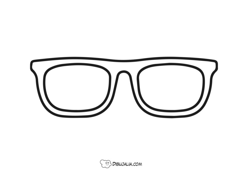 Plantilla De Gafas De Ver Dibujo 2396 Dibujalia