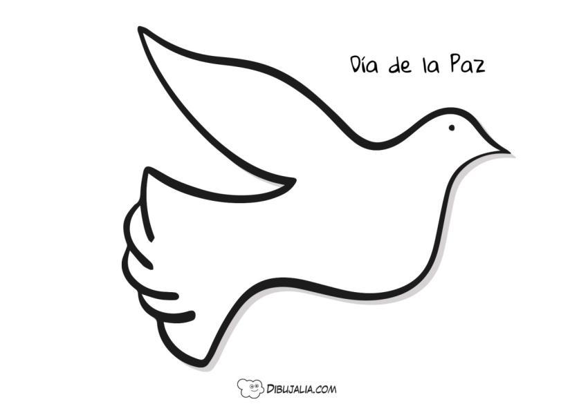 Dibujos de Palomas de la Paz para colorear - Dibujalia