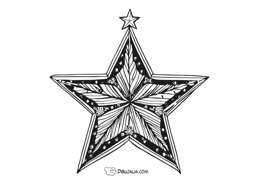 Estrella de Navidad decorativa