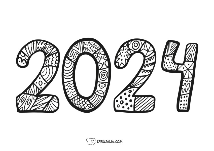 2024 Año Nuevo Decorativo