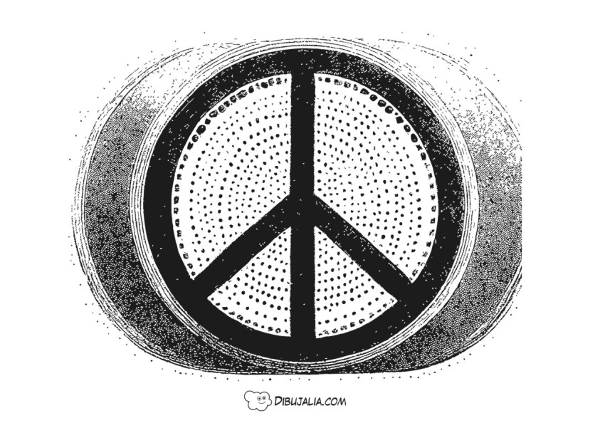Ilustracion del Simolo de la Paz