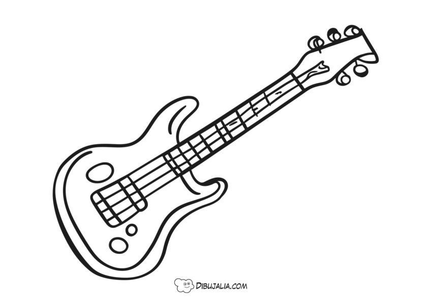 Guitarra Eléctrica - Dibujo #2893 - Dibujalia