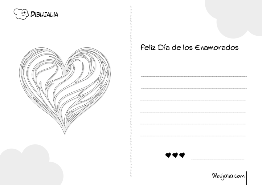 Postal del Dia de los Enamorados