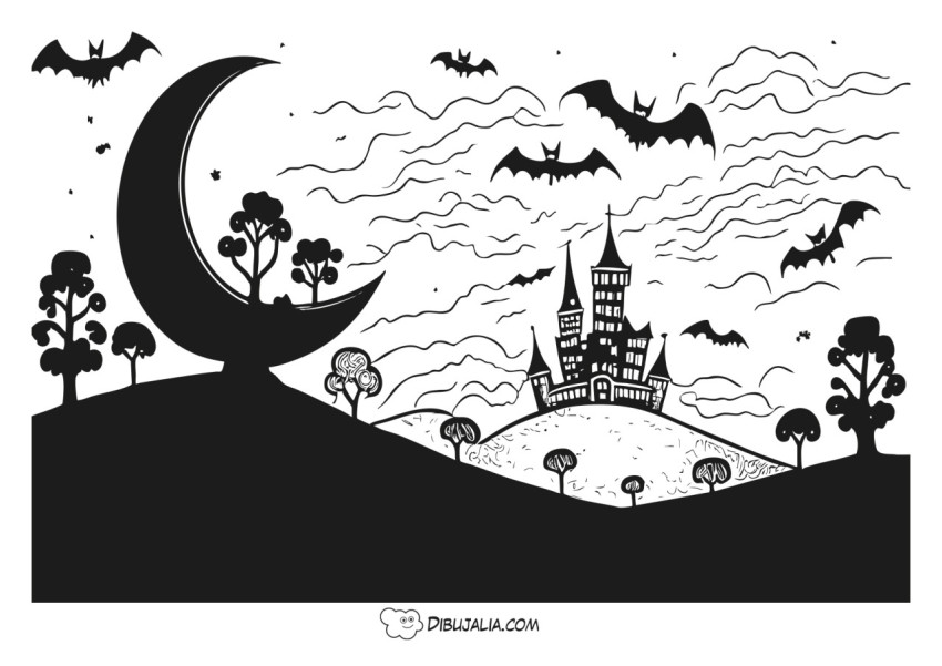 Paisaje de Halloween para decorar