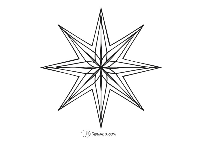 Plantilla Estrella de Navidad