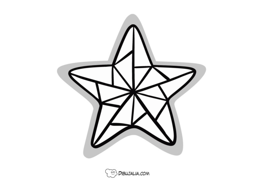 Estrella de navidad formas geométricas