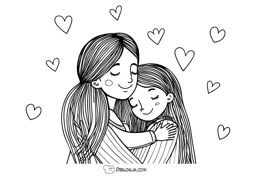 Chicas en un Abrazo de Amor