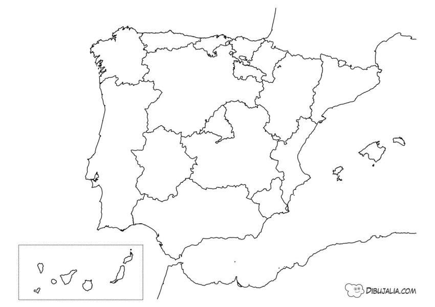 Mapa Político España Comunidades Autónomas